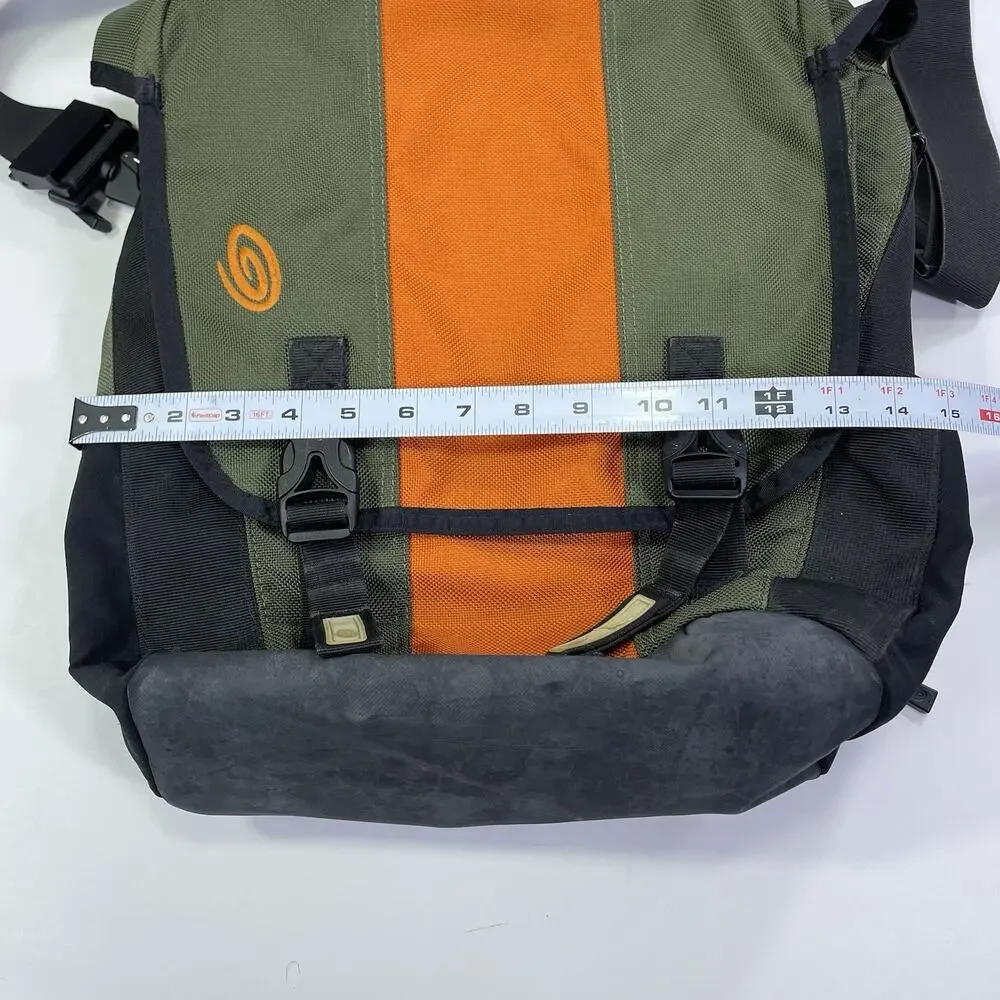 Timbuk Messenger Bag Multi Pockets Shoulder Strap Green Orange Commute Office